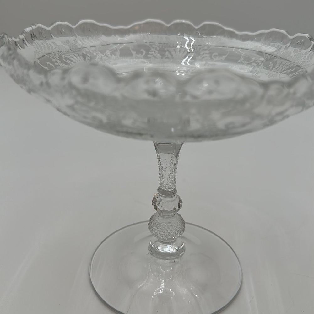 Cambridge ROSE POINT CLEAR Round Compote - Picture 7 of 16